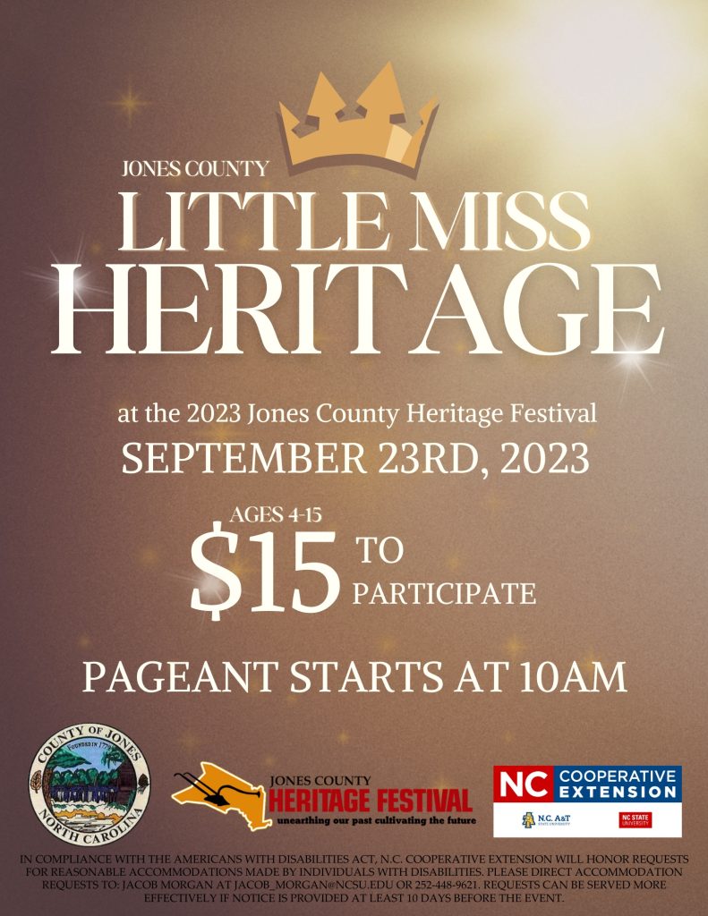 JCHF - Little Miss Heritage (2023) Flyer - 1